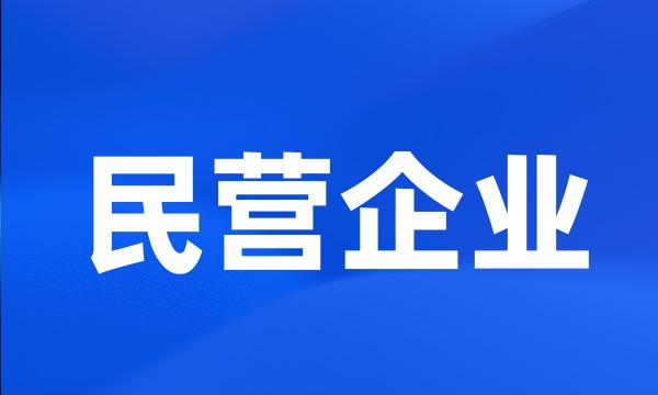 民营企业