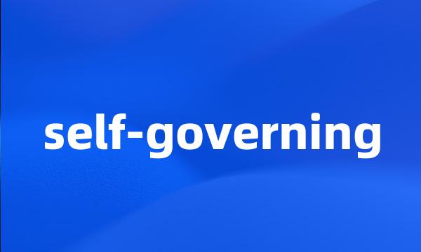 self-governing