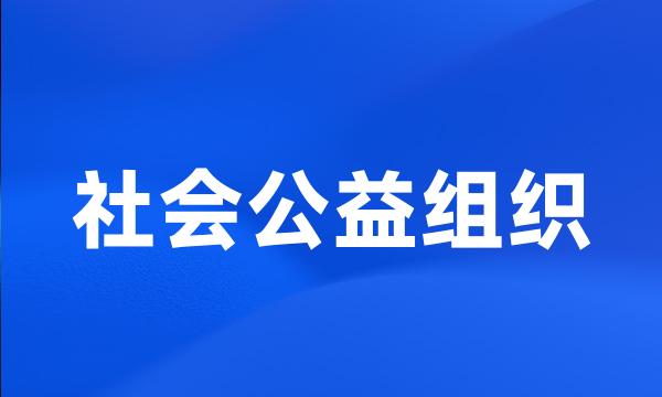 社会公益组织