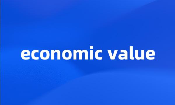 economic value