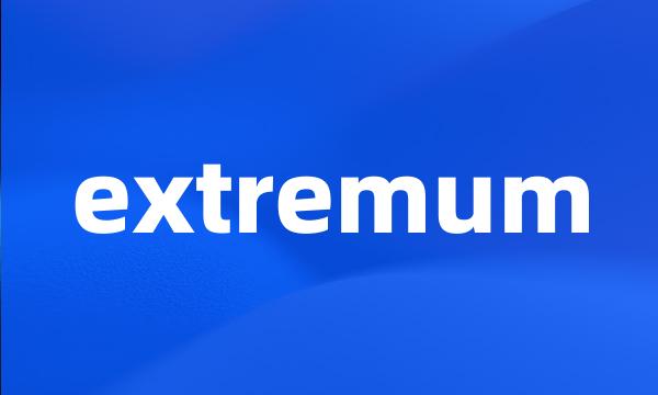 extremum