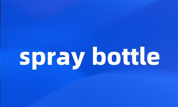 spray bottle