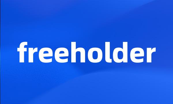 freeholder