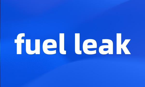 fuel leak