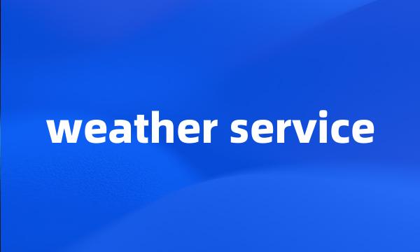 weather service