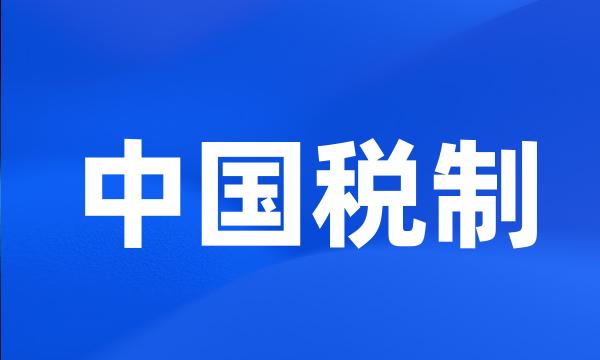 中国税制