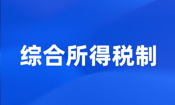 综合所得税制