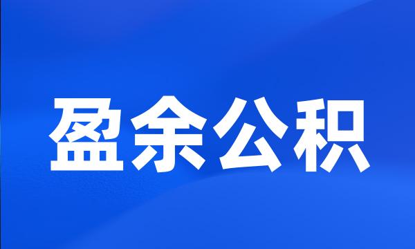 盈余公积