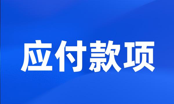 应付款项