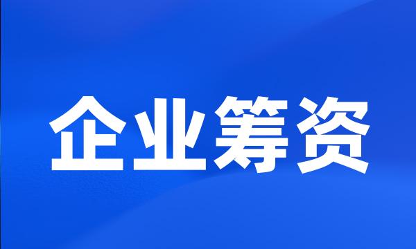 企业筹资