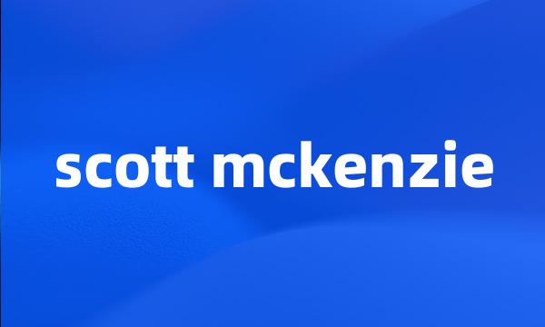 scott mckenzie