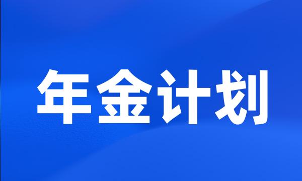 年金计划