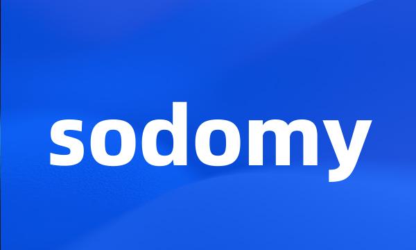 sodomy