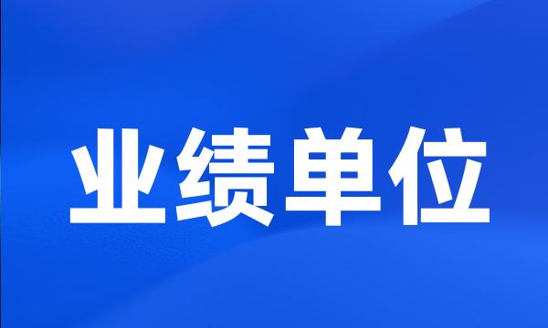 业绩单位