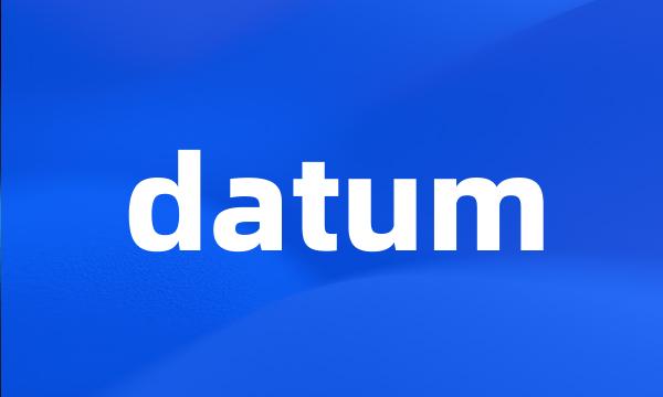 datum