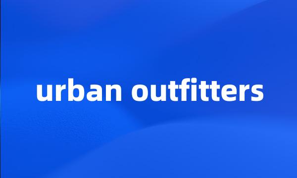 urban outfitters