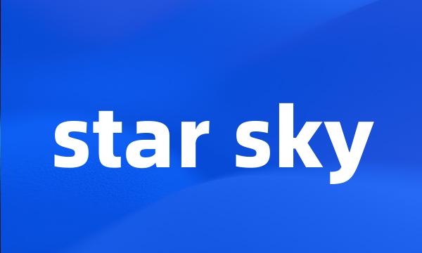 star sky