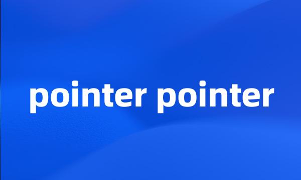 pointer pointer