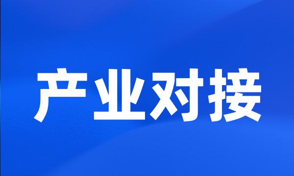 产业对接