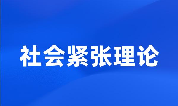 社会紧张理论