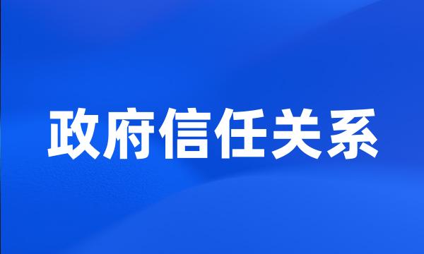 政府信任关系