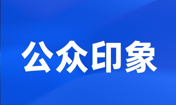 公众印象