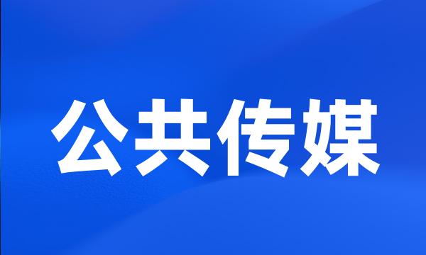 公共传媒