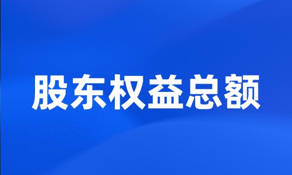 股东权益总额