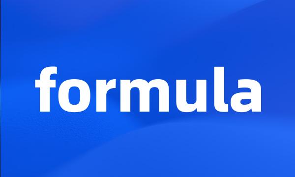 formula