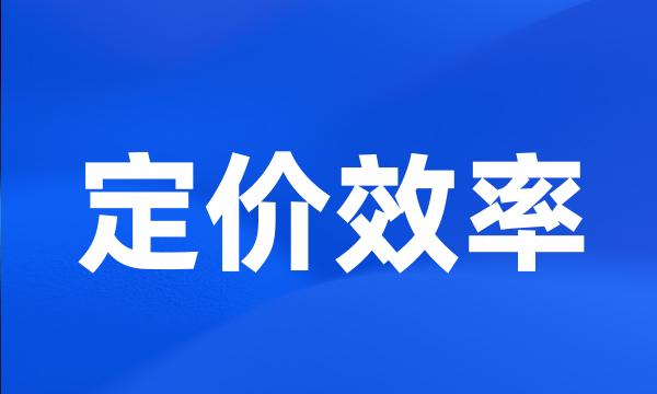 定价效率