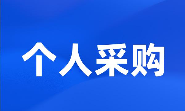 个人采购