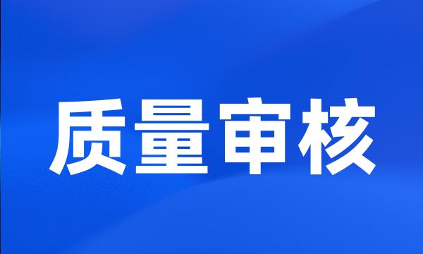 质量审核