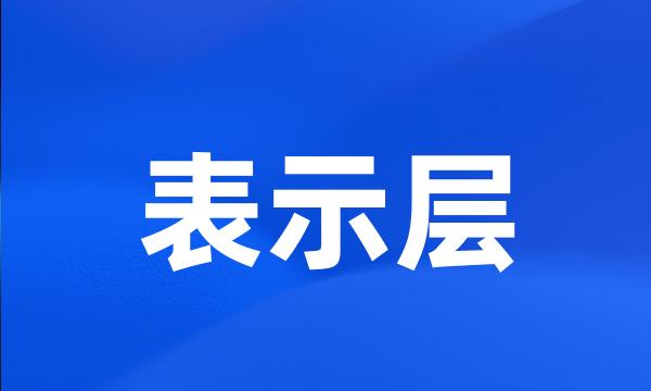 表示层