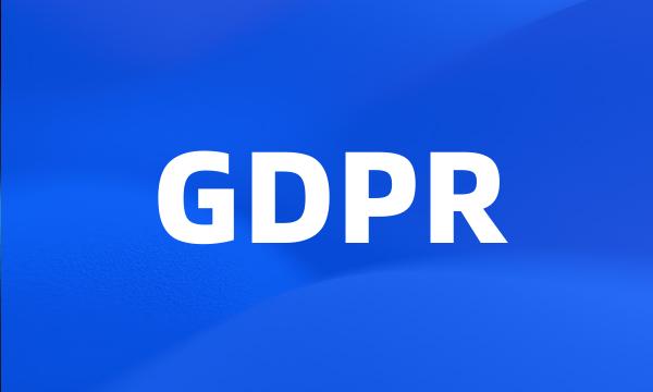 GDPR