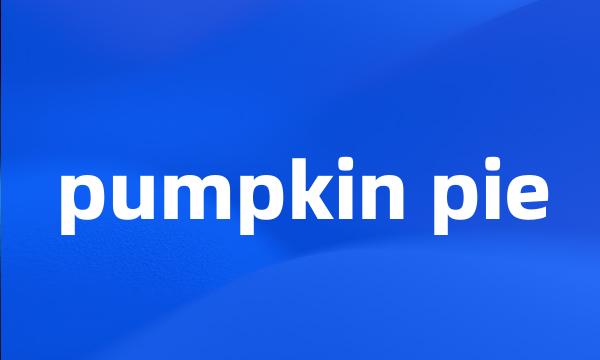 pumpkin pie