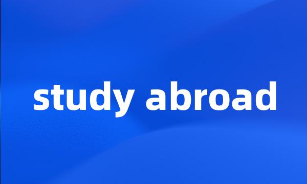 study abroad