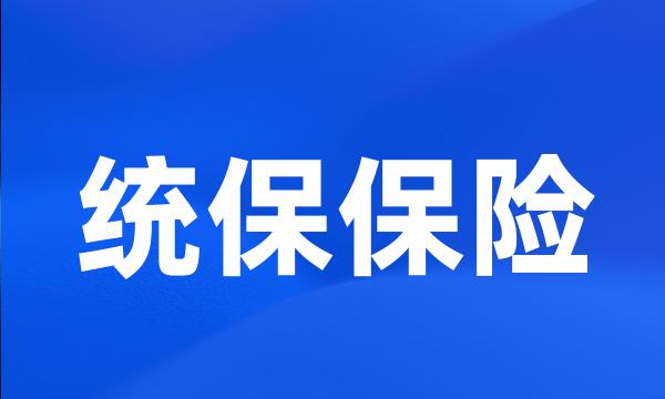 统保保险