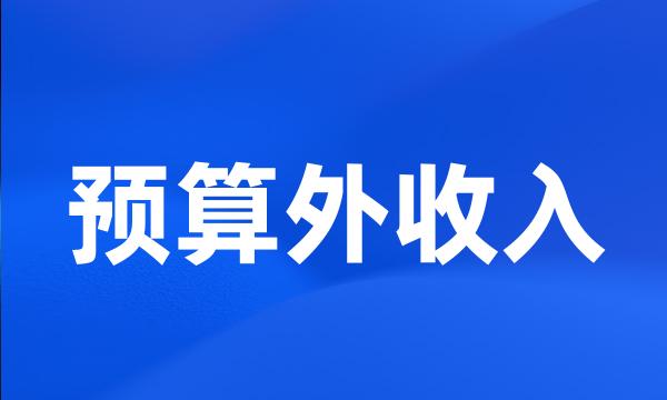 预算外收入