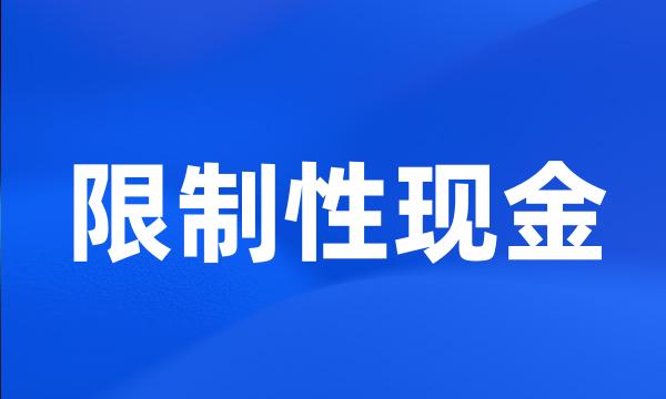 限制性现金