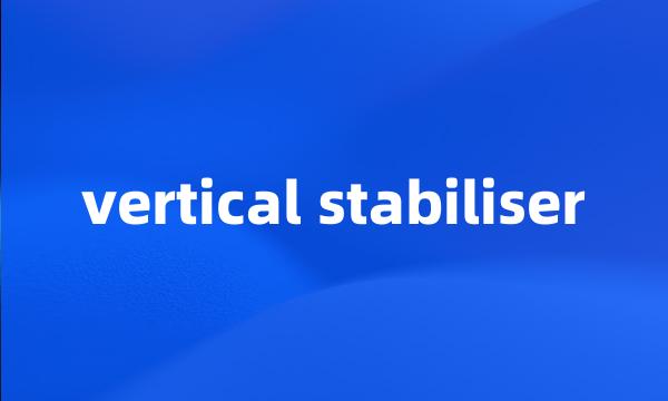 vertical stabiliser