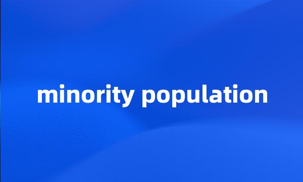 minority population