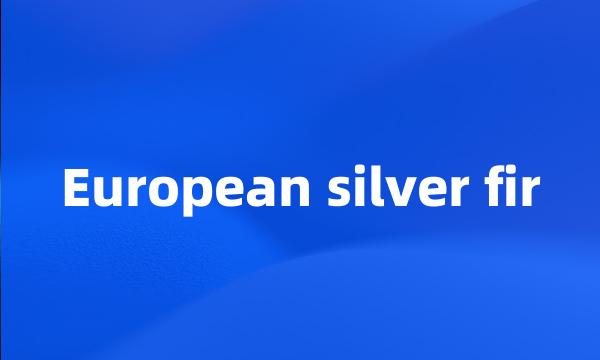 European silver fir