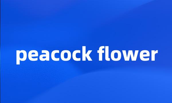 peacock flower