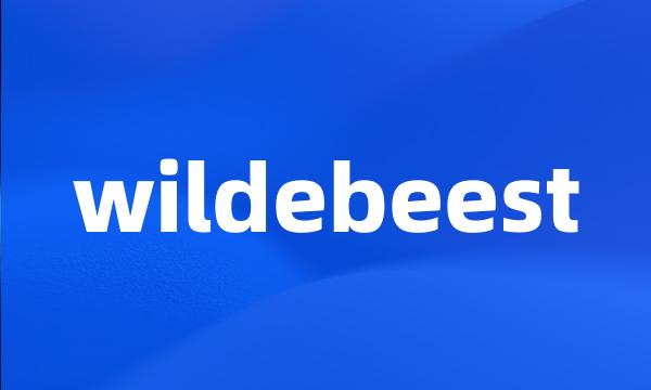 wildebeest