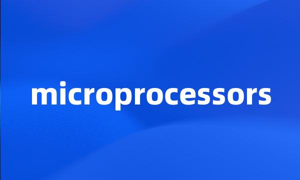 microprocessors