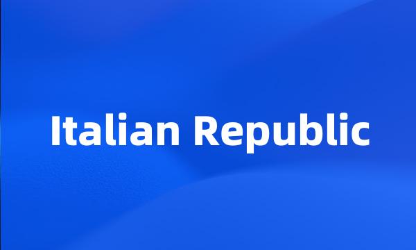 Italian Republic