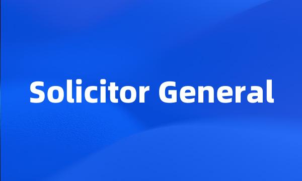 Solicitor General