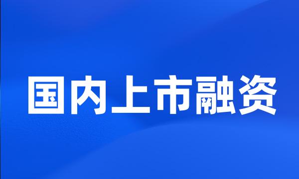 国内上市融资