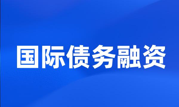 国际债务融资