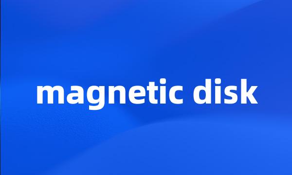 magnetic disk